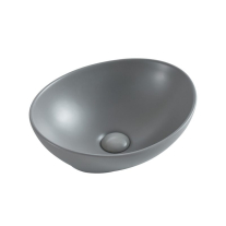 RIO, MATTE BLACK GREY, LAVOAR OVAL FARA ORIFICIU PENTRU BATERIE SAU PREAPLIN, 41X33X14.5, CBA082MBG
